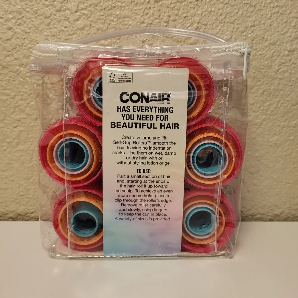 Conair 31pk Assorted Sizes Self-Grip Rollers